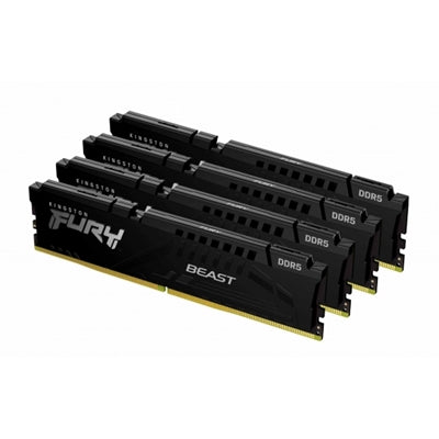 Kingston Fury Beast KF556C40BBK4-128 128GB 32GB (32GB 4G x 64-Bit x 4 pcs.) DDR5-5600 CL40 288-Pin DIMM Kit Kingston Fury Beast KF556C40BBK4-128 128GB 32GB (32GB 4G x 64-Bit x 4 pcs.) DDR5-5600 CL40 288-Pin DIMM Kit
